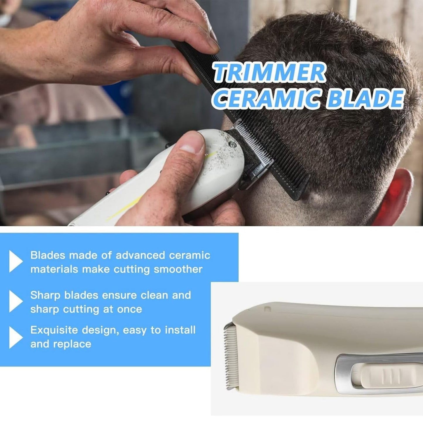 3PCS Fast Feed Ceramic Blades Replacement Blades for Oster Fast Feed Clipper A5 Grooming Clippers Parts Beauty and Personal Care ZEZEFUFU