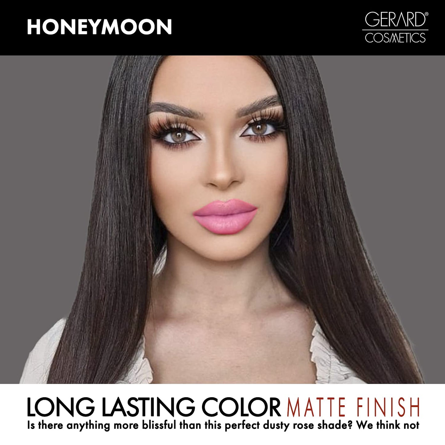 Gerard Cosmetics HydraMatte Liquid Lipstick Honeymoon, Pink Lipstick with Matte Finish, Long Lasting and Non Drying, Super Pigmented Fully Opaque Lip