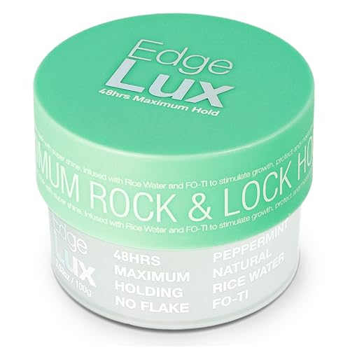 Lux Collection Edge Control Gel for 4C Hair - 48 Hour Maximum Hold Edge Control, Edge Lux with Castor Oil, Keratin & Biotin, Non-Flaking Styling Gel