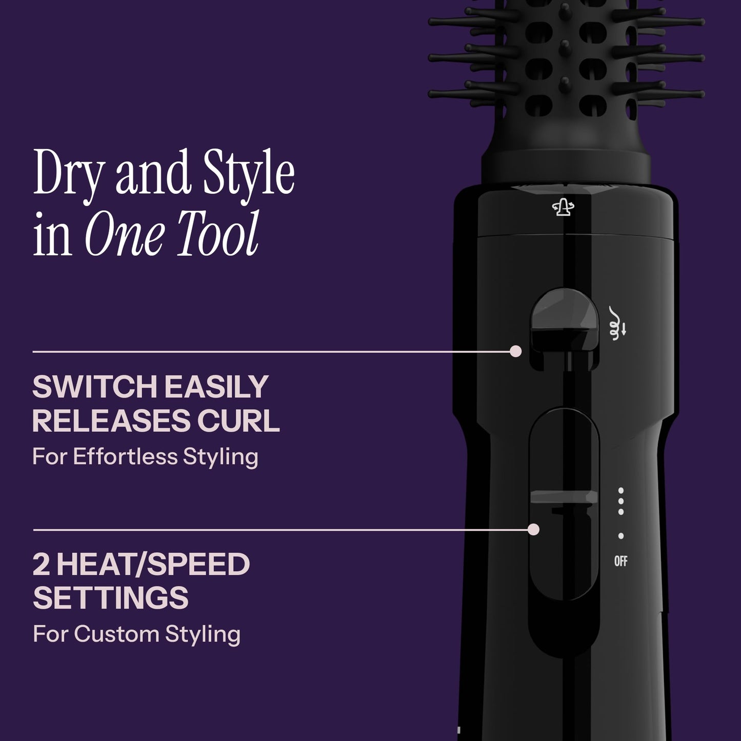 HOT TOOLS Pro Artist Hot Air Styling Brush | Style, Curl and Touch Ups (1-1/2”)