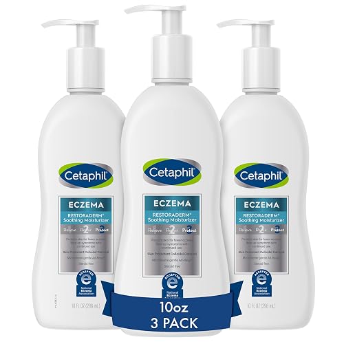 Cetaphil RESTORADERM Itch Control Moisturizing Lotion, 10 fl oz (Pack of 3), Soothes Dry, Irritated, Eczema Prone Skin, No Added Fragrance, (Packaging