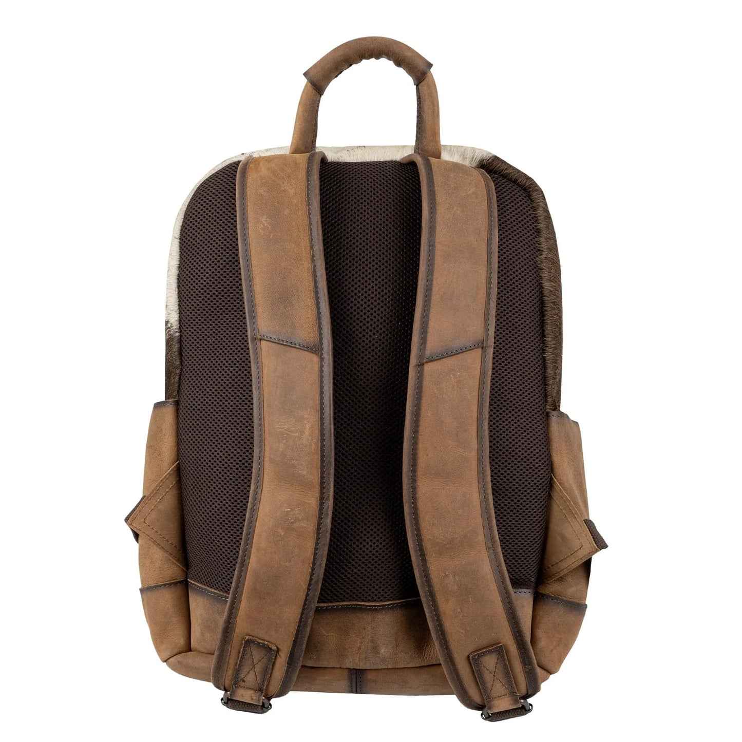 STS Women's Roswell Faye Durable Leather Backpack w/3 Zip Compartments, Cowhide/Veg Tan, 13" W x 15.5" H x 6" D