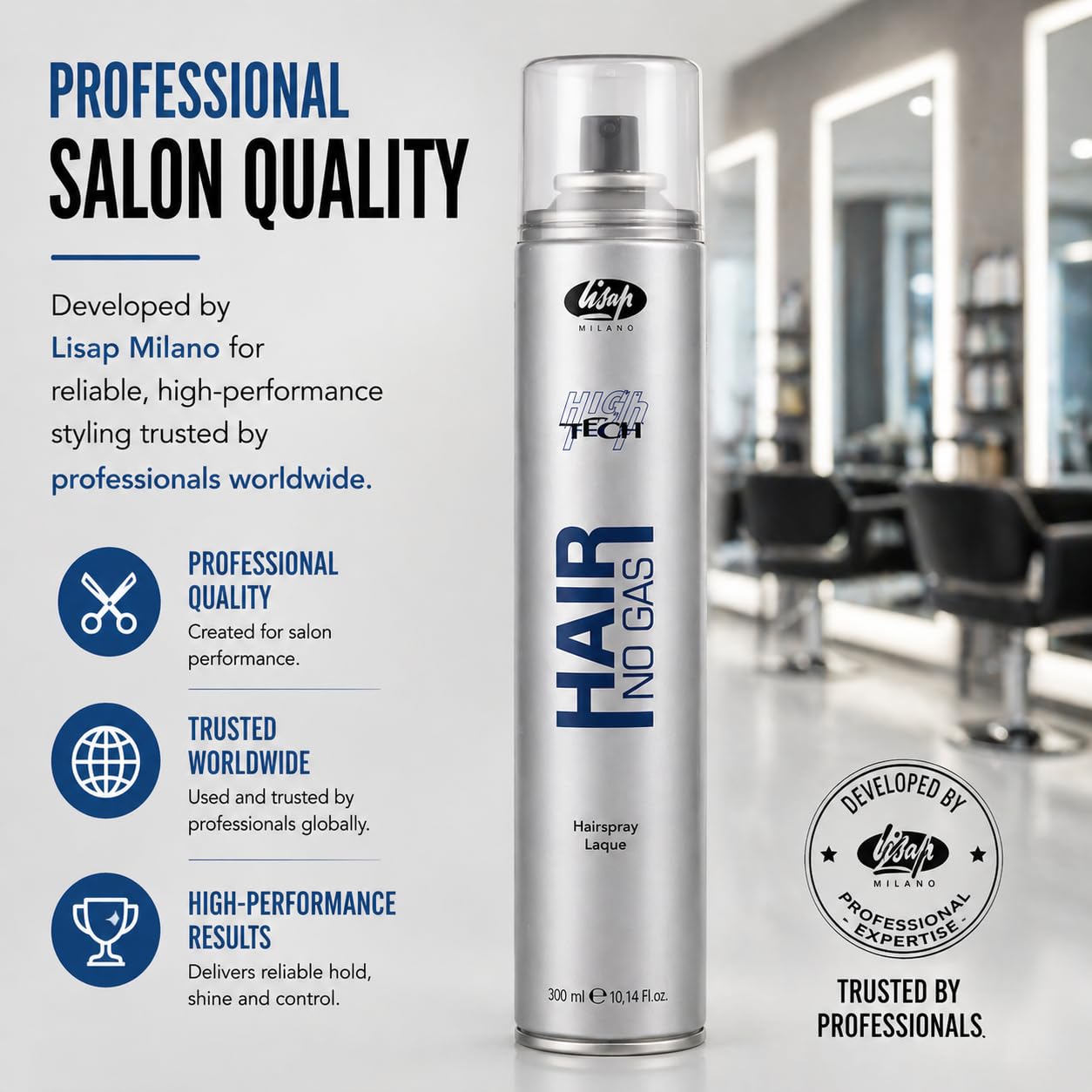 Lisap High Tech Hair No Gas Directional, 300 ml./10.1 fl.oz.