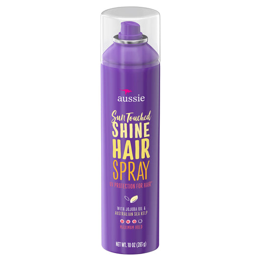Aussie Dual Personality Hi Hold + Hi Shine Hair Spray, Maximum Hold, 10 oz Bottles, Pack of 4