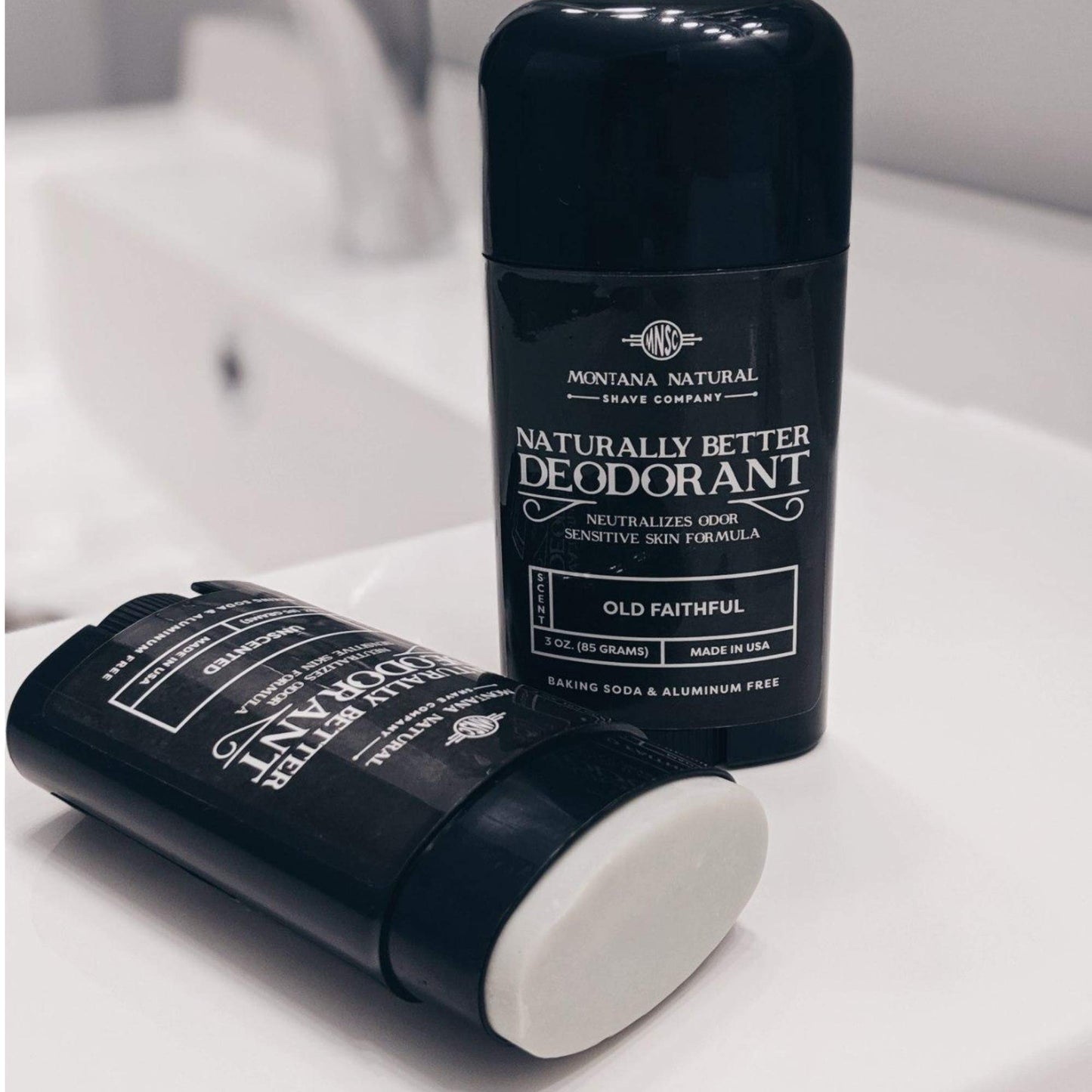 MNSC Mountain Man Deodorant - Magnesium & Activated Charcoal, Sensitive Skin Formula - Aluminum-Free, Baking Soda-Free, All-Natural, Plant-Derived Beauty and Personal Care Montana Natural Shave Company