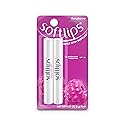 Softlips Raspberry Lip Balm with Green Tea Extract 2-Pack with SPF 20 - Hydrating Protection for Smooth, Delicious Lips