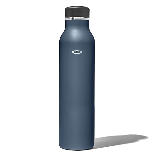 OXO Strive 24oz Insulated Water Bottle with Standard Lid - Dark Cobalt