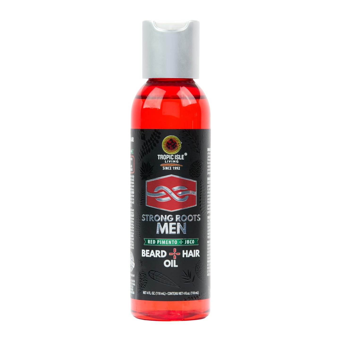 Strong Roots Men Beard + Hair Oil - for Grooming, Moisturizing Conditioner Softens and Promotes Beard Growth, Itch Relief, Natural Jamaican Black