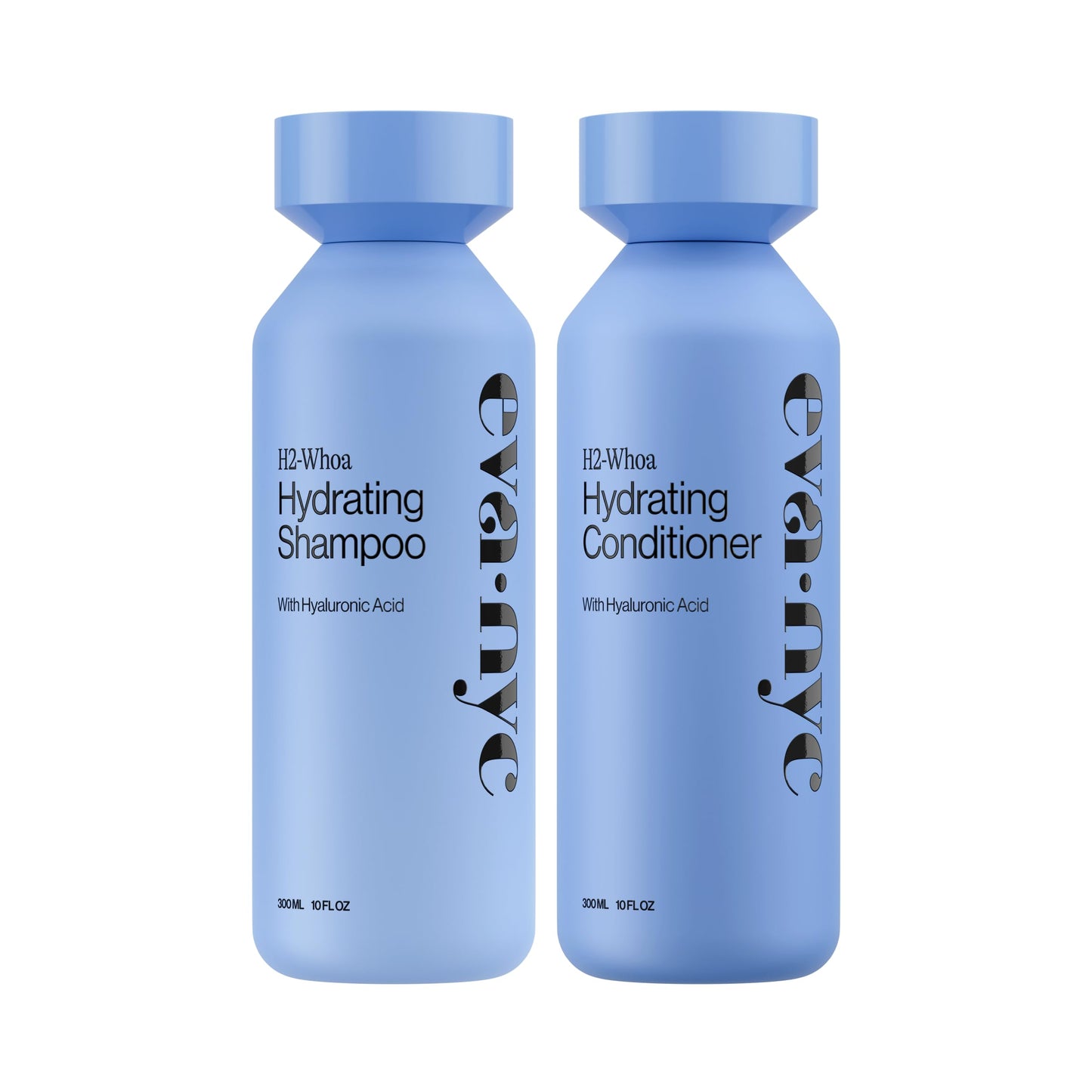 Eva NYC Hyaluronic Acid Hydrating Shampoo and Conditioner Set - Add Moisture + Shine - Restore Hydration + Soften - All Hair Types - Gentle Cleanse