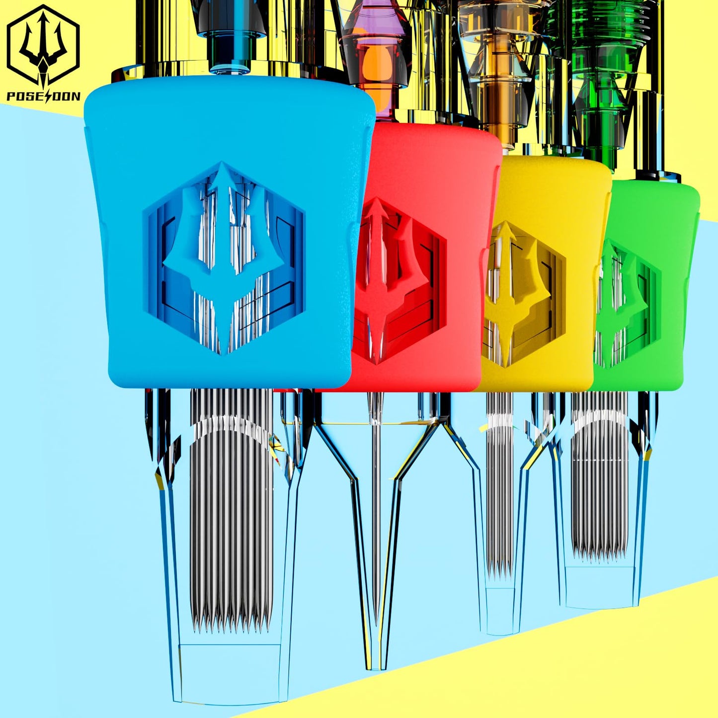Poseidon 50Pcs Tattoo Cartridge Needles Assorted Mixed Size Round Liner Shader Magnum Curved/Round Mag # 12 Standard 3RL 5RL 7RL 9RL 5RS 7RS 9RS 7RM Beauty and Personal Care POSEIDON