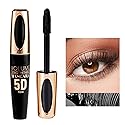 Brown Colored Waterproof Mascara - Long Lasting, Thick Eye Lash, 5D Silk Fiber, Smudge-Proof, Volumizing, Lengthening, Curling Color Mascara