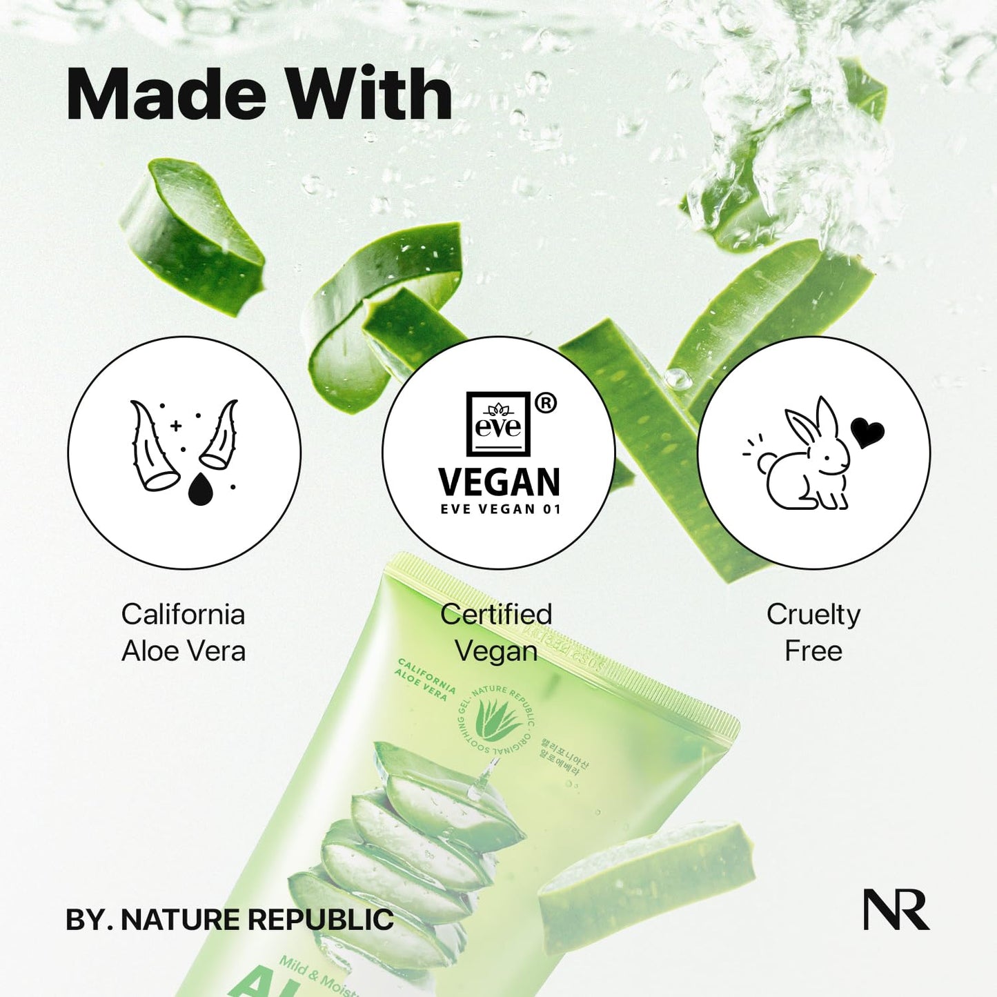 Nature Republic Mild & Moisture Aloe Vera Watery Gel (TUBE) | Quick Hydration & Moisturizing, Fast-Absorbing Non-Sticky Texture, Aftersun Cooling Gel Beauty and Personal Care Nature Republic