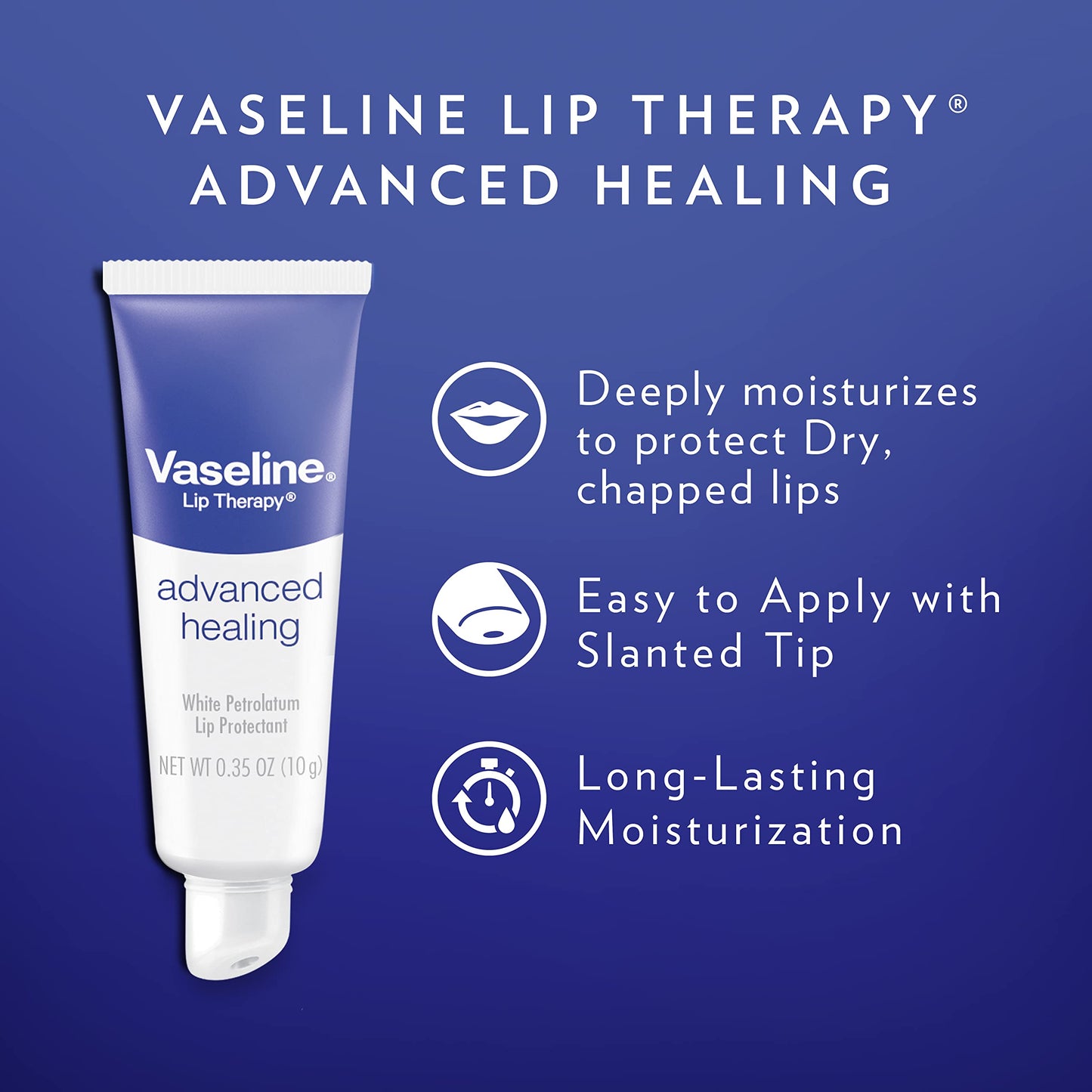 Vaseline Lip Therapy Petroleum Jelly,Adv Formula -10 Gm