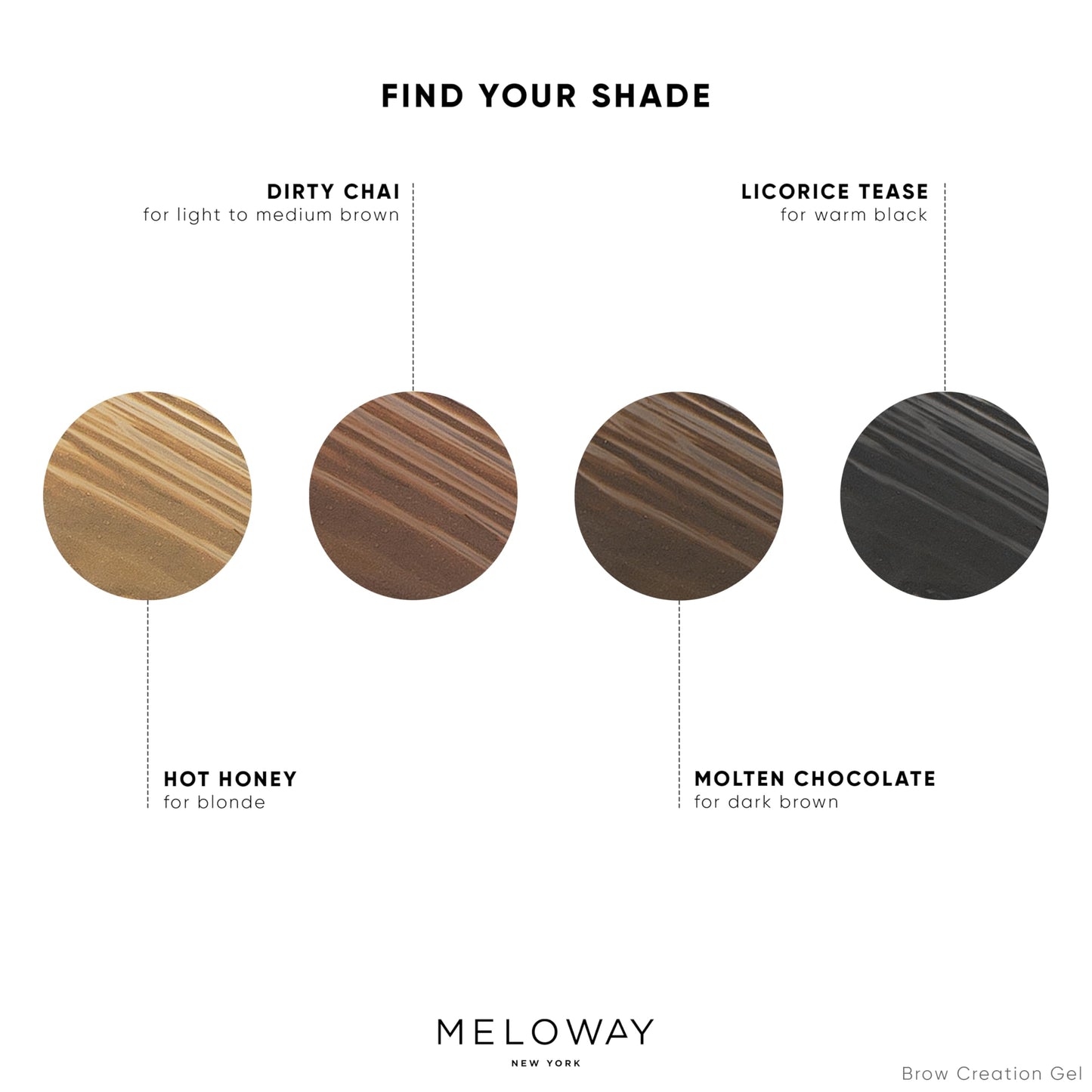 MELOWAY Brow Creation Gel - Tinted Fiber Gel for Thicker, Fluffier Brows - Patented Brush - Vitamin-Enriched Formula - Vegan, Cruelty-Free, Clean