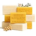 Australian Botanical Goats Milk Soap and Manuka Honey 6.6 OZ, Triple Milled Bars made with a Natural Soap Base and Enriched with Organic Shea Butter