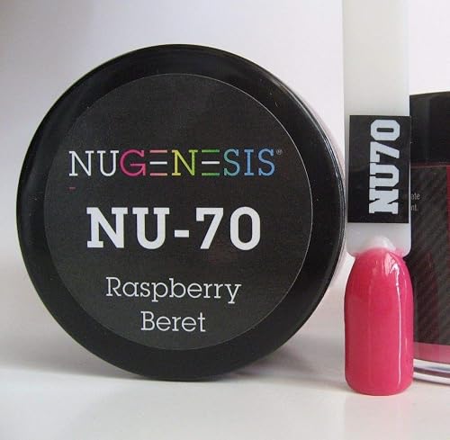 NuGenesis Nail Dipping Powder Color 1.5oz/43g Jar - (NU70 RASPBERRY BERET) Beauty & Personal Care Nugenesis