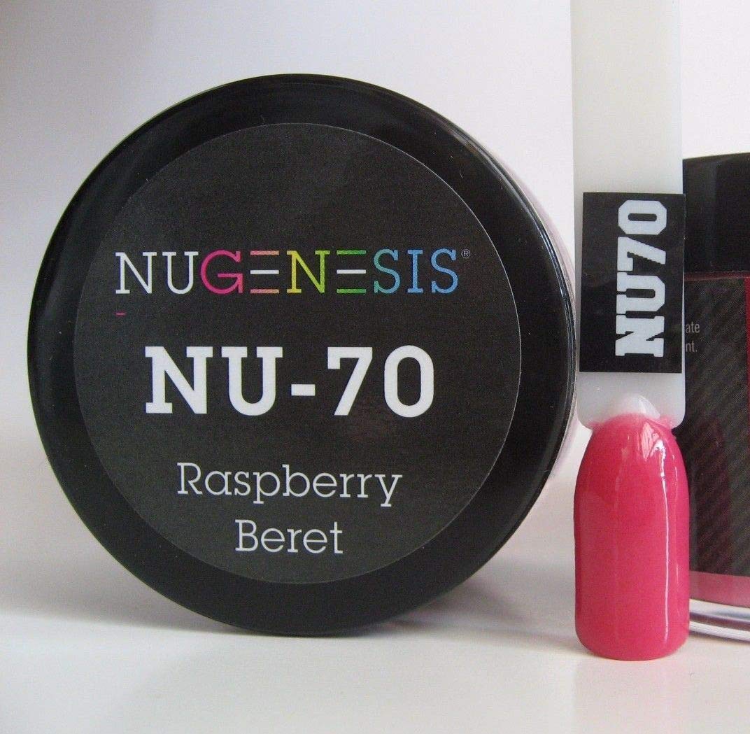 NuGenesis Nail Dipping Powder Color 1.5oz/43g Jar - (NU70 RASPBERRY BERET) Beauty & Personal Care Nugenesis