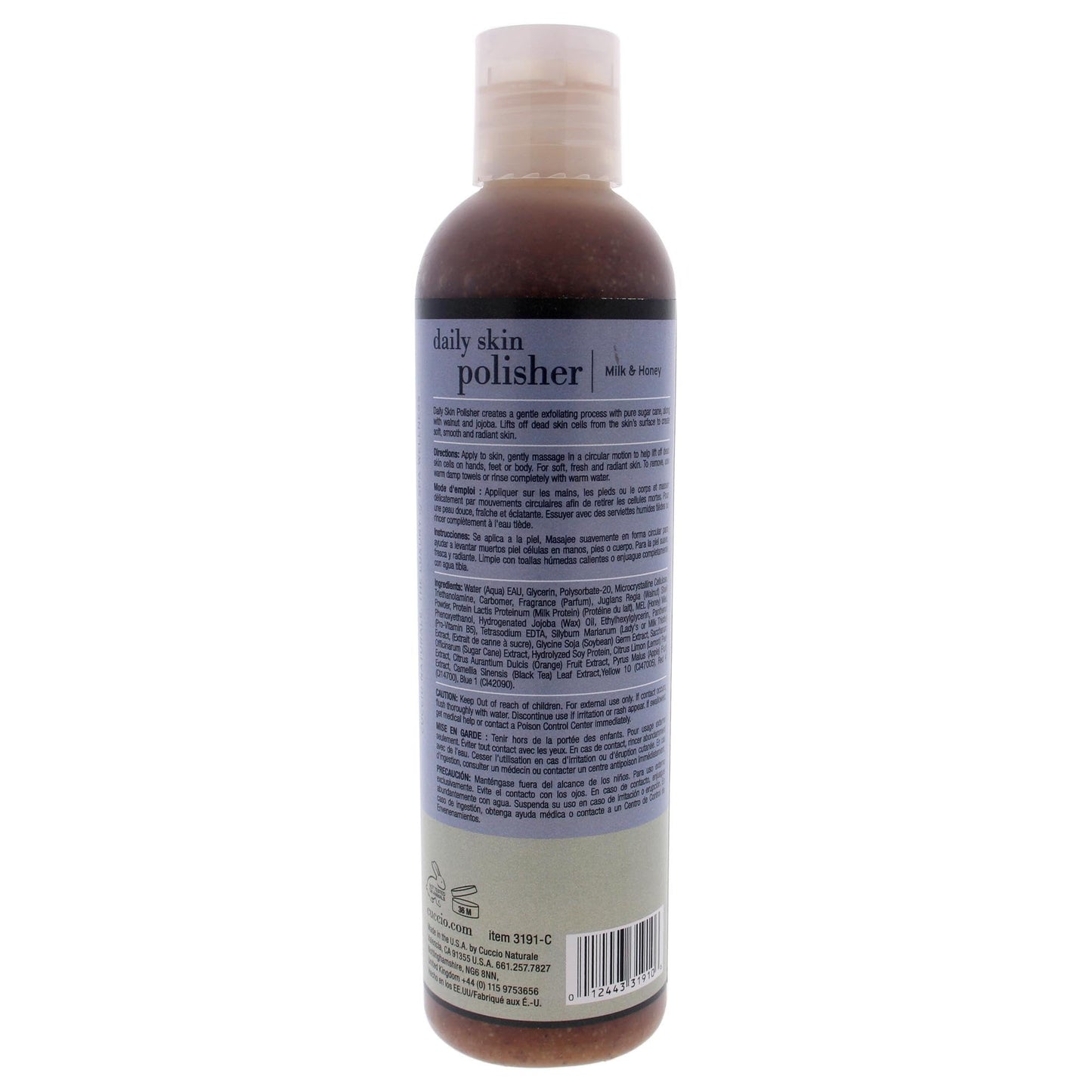 Cuccio Naturale Daily Skin Body Polisher - Soothes And Softens Your Skin - Gentle Exfoliation Process - Lifts Dead Cells From The Skin’s Surface