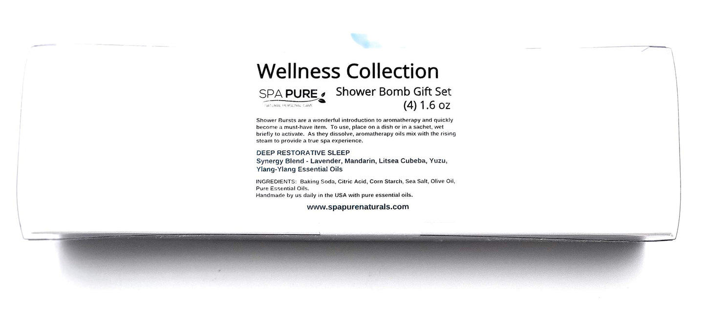Spa Pure DEEP Restorative Sleep Aromatherapy Shower Steamers Bombs - Shower Bombs with Essential Oils - Unisex Bath Melts - Self Care and Relaxation…