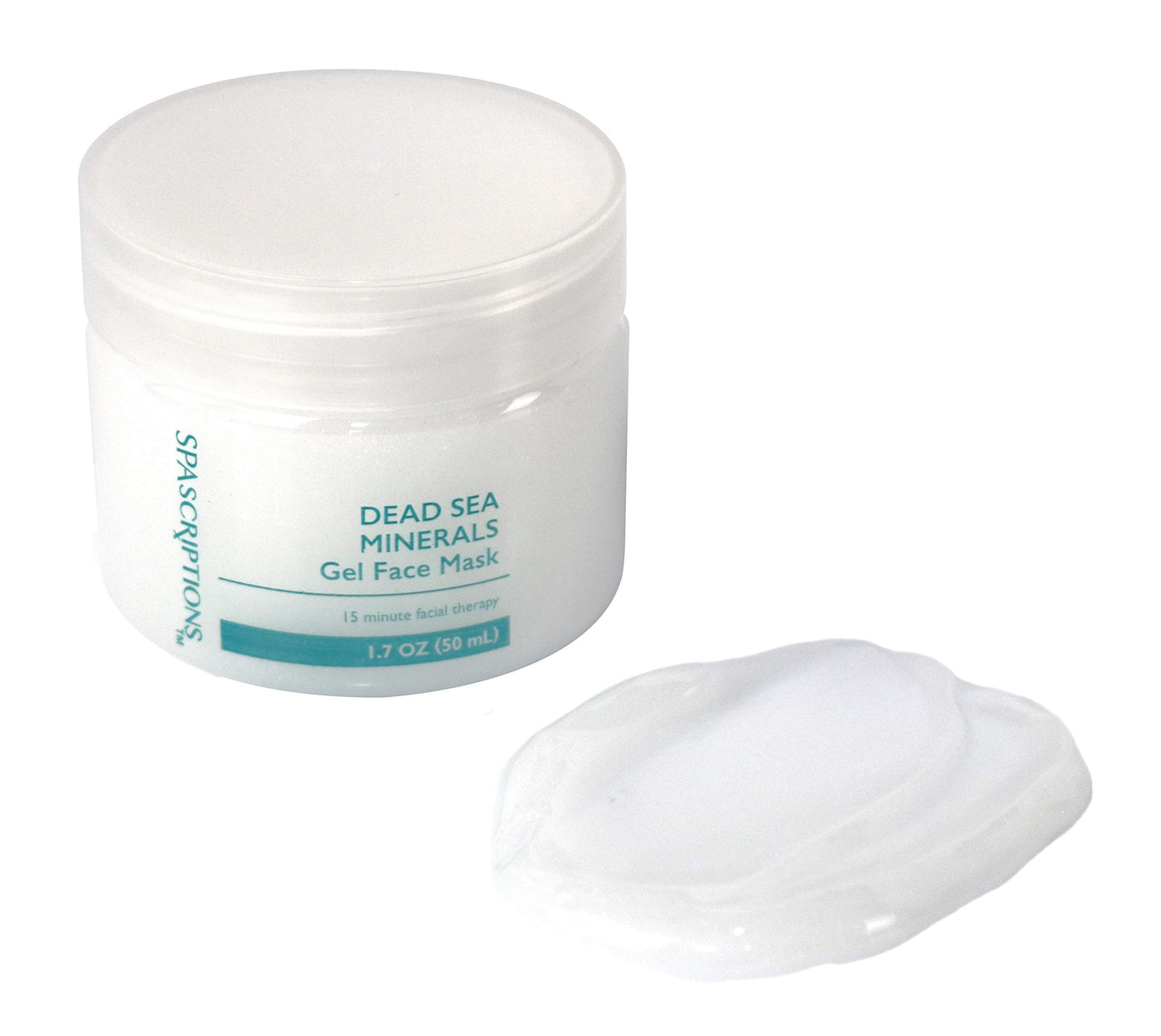 SpaScriptions Dead Sea, Charcoal, & Clay Gel Face Mask with Silicone Applicator - 3 Pack, 1.7 oz each Jar, 5.1 oz total