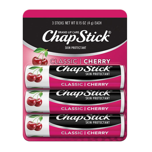 ChapStick Classic Lip Balm SPF 4 Cherry, 0.15 Ounce (Pack of 3)