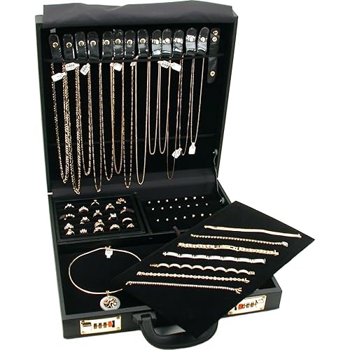 Large Jewelry Travel Attache Presentation Display Case