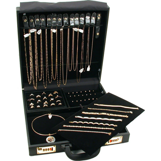 Large Jewelry Travel Attache Presentation Display Case