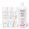 Forte Plus Extra Strength Brazilian Keratin Hair Treatment Professional 1000ml Bottle with 300ml Moisturizing Shampoo, Moisturizing Conditioner