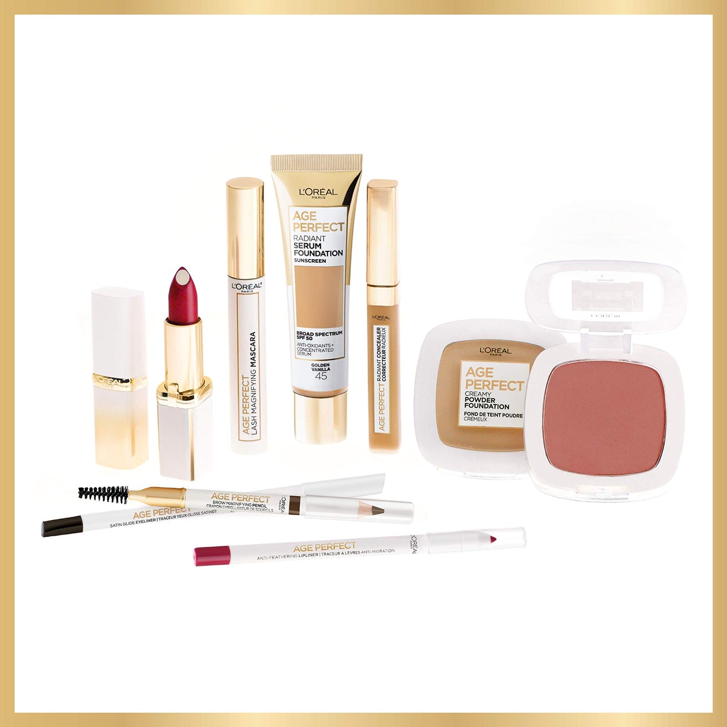 L’Oréal Paris Age Perfect Satin Lipstick with Precious Oils, 200 Pink Petal, 0.13 Ounce