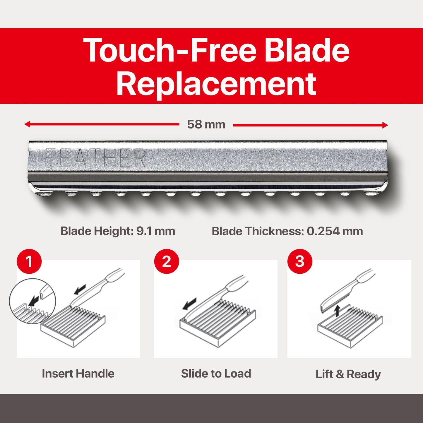 Feather Styling Razor Standard Blades - Professional Hair Cutting Blades for Styling, Shaping, Feathering, & Thinning - Stainless Steel Single Edge Beauty and Personal Care Feather