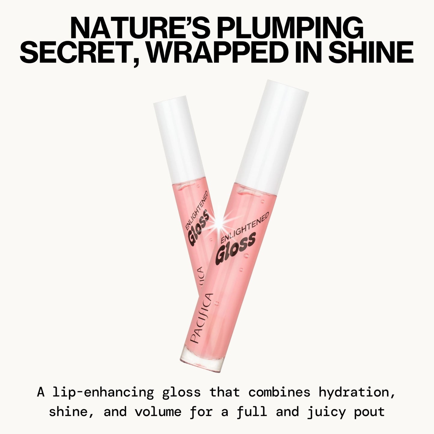 Pacifica Plumping Lip Gloss - Berry Juice Flavored No-Sting Lip Plumper for Fuller, Hydrated Lips, Non-Sticky Volumizing Shine with Shea & Jojoba