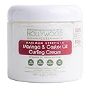 Hollywood Curl Moringa And Castor Oil Infused Curl Cream for Curly Hair- For Women And Men - Wavy, Frizzy Hair Control -w/Essential Oils, Vitamins