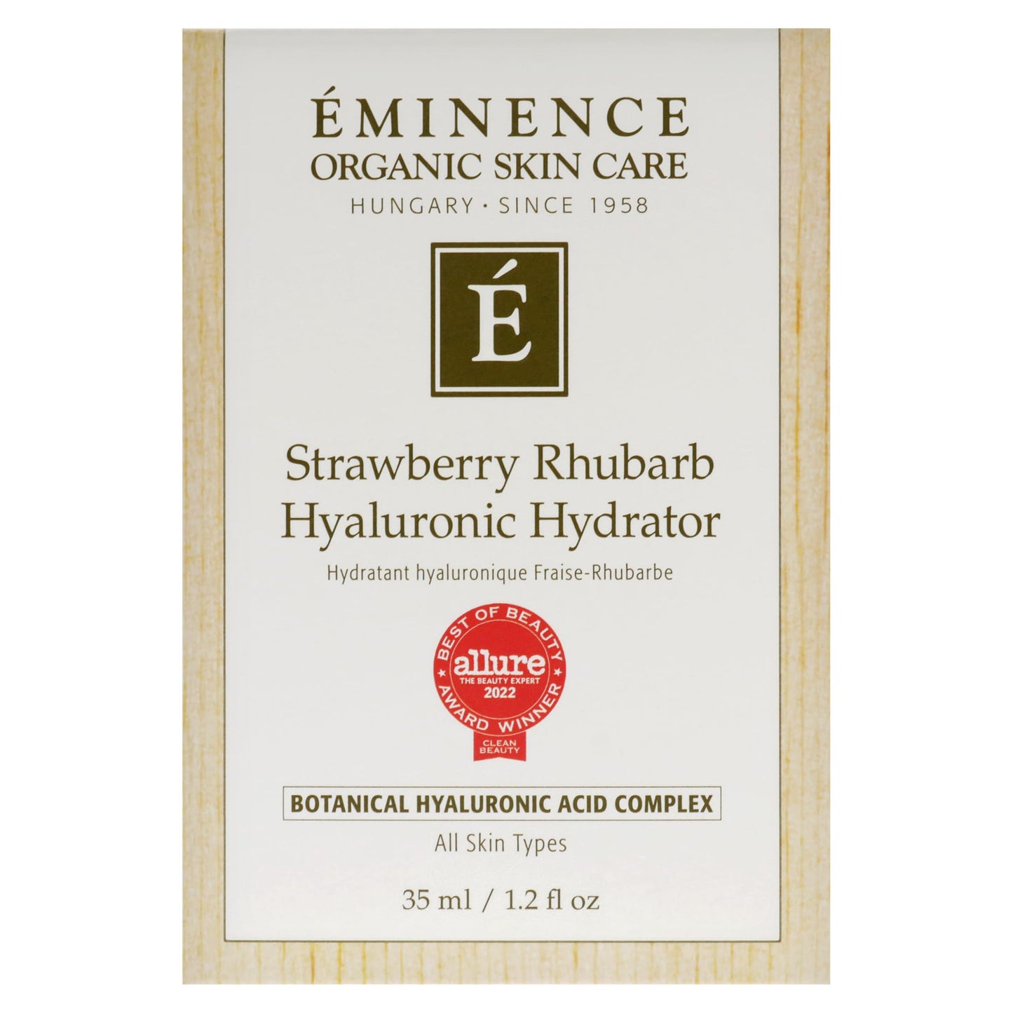 Eminence Strawberry Rhubarb Hyaluronic Hydrator for Unisex - 1.2 oz Cream