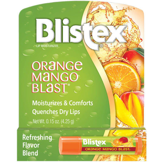 Blistex Orange Mango Blast Lip Balm, Vitamins C & E, Bulk Lip Balm, Super Smooth Moisturization, Refreshing Flavored Lip Hydration, 0.15 Ounce (Pack Beauty and Personal Care Blistex