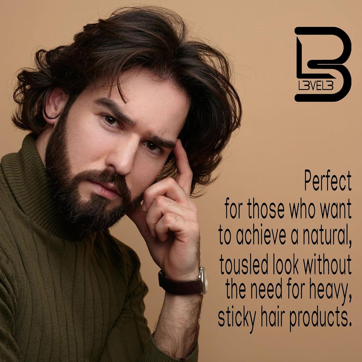 L3 Level 3 Travel Styling Powder - Small 0.18 oz for Travel - Natural Look Mens Powder (6, White)