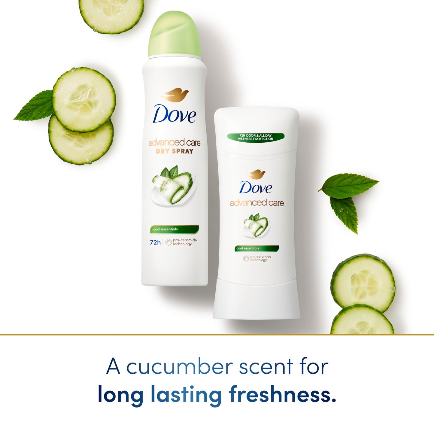 Dove Advanced Care Antiperspirant Deodorant Dry Spray Cool Essentials 4 Count Antiperspirant deodorant for helping your skin barrier repair after Beauty and Personal Care Dove