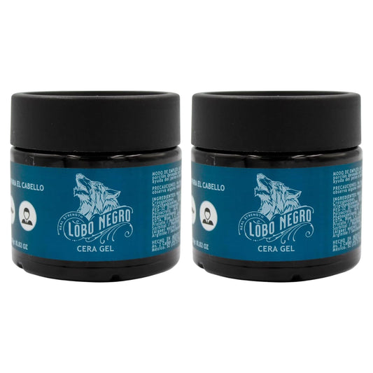 Tu Salud Plus Lobo Negro Cera Wax Gel 250g - Strong Hold, High Shine Hair Styling Wax Gel for Men - Long-Lasting, Non-Flaky/Cera para Cabello Lobo