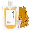 nuorganic Turmeric Face Mask - Soothing, Acne Clearing, Pore Refining, Exfoliating - New Airtight Squeezy Tube, Stays Fresh for 12 Months - Clean