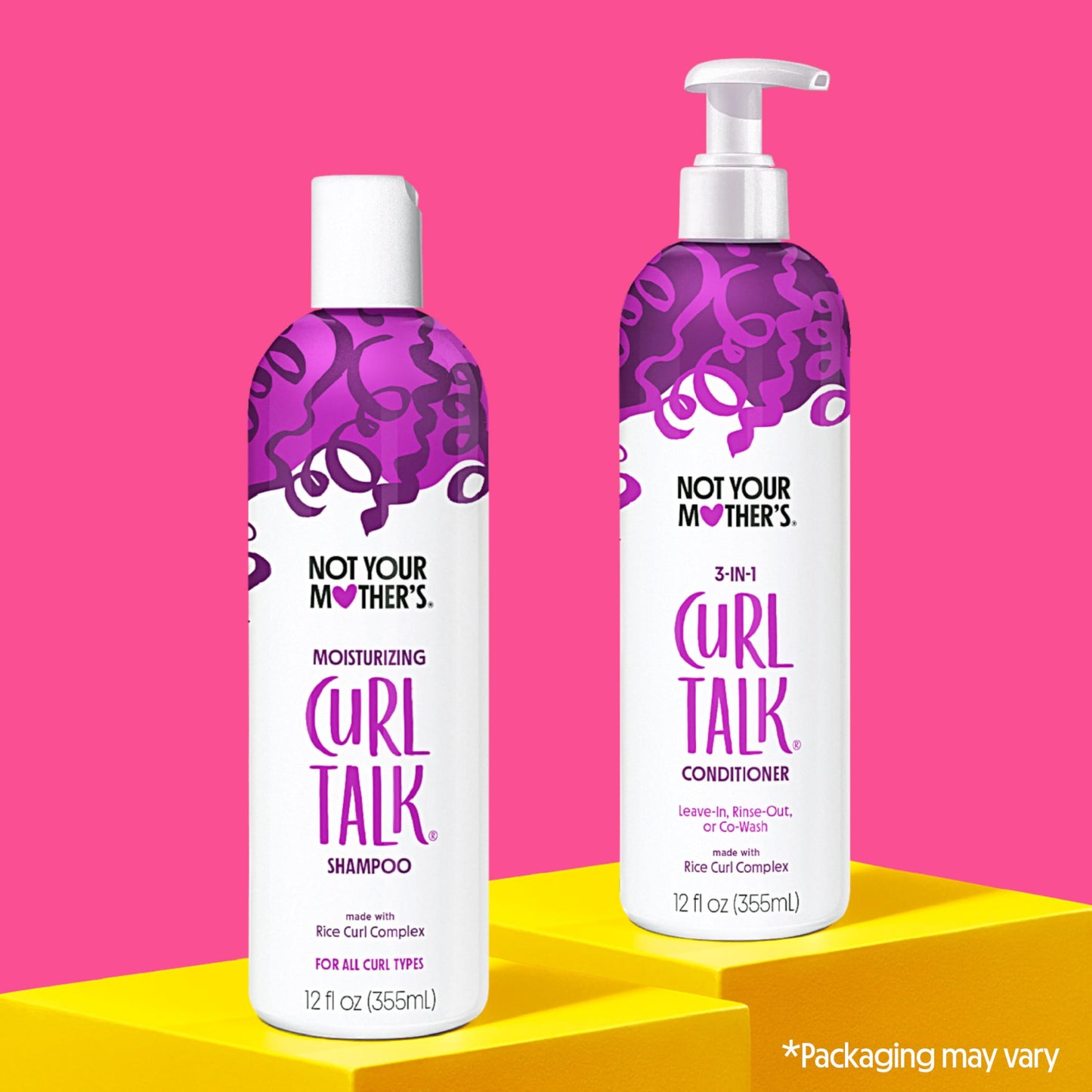 Not Your Mother's Curl Talk Shampoo and Conditioner Set for Curly Hair - (2 Pack) 12 fl oz - Shampoo and Conditioner for Women with All Curl Types