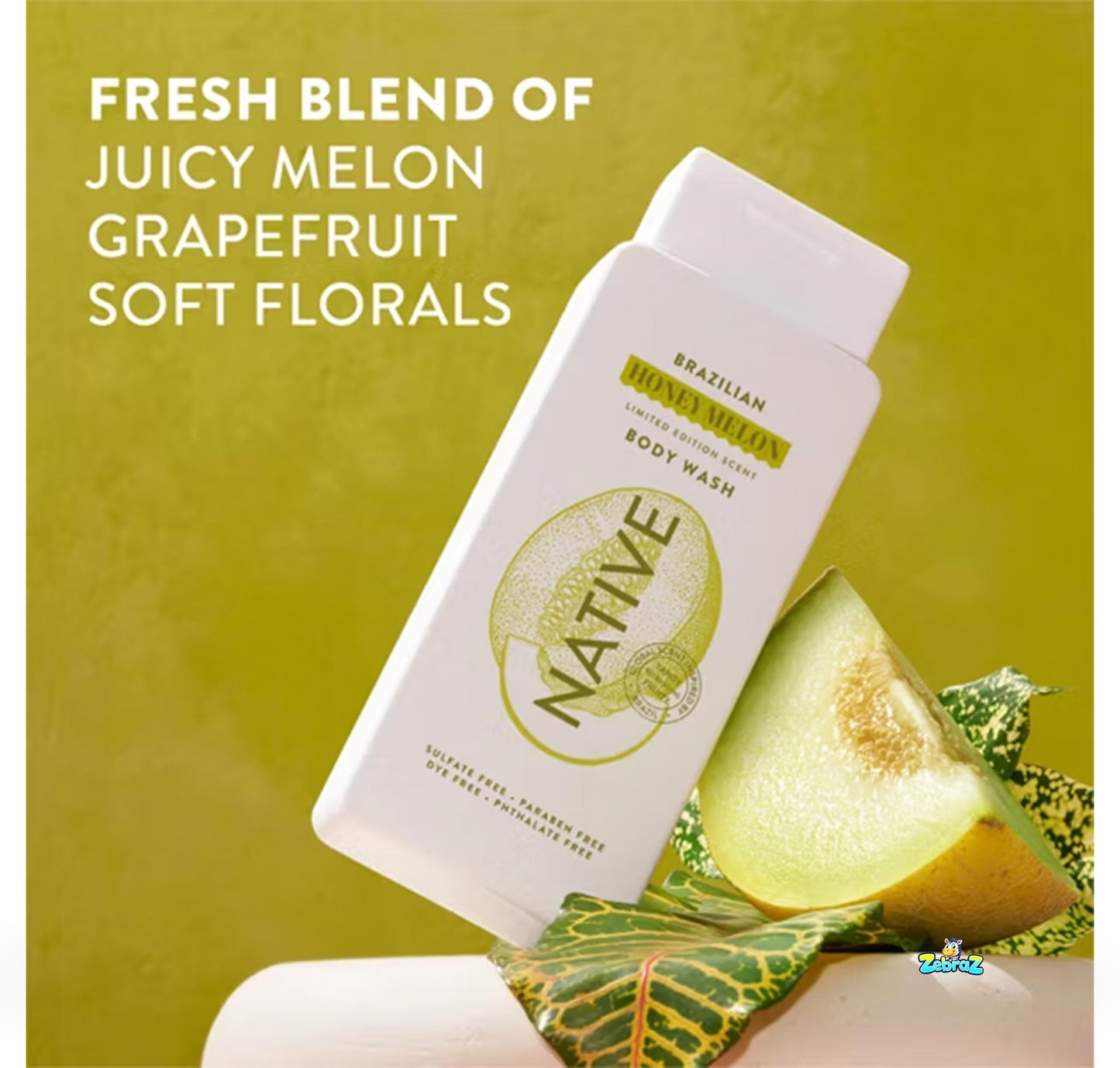 Native - Passport Limited Edition Global Flavors Sulfate-Free Body Wash - Brazilian Honey Melon - 18 fl oz - Pack Of 02 Beauty & Personal Care Native