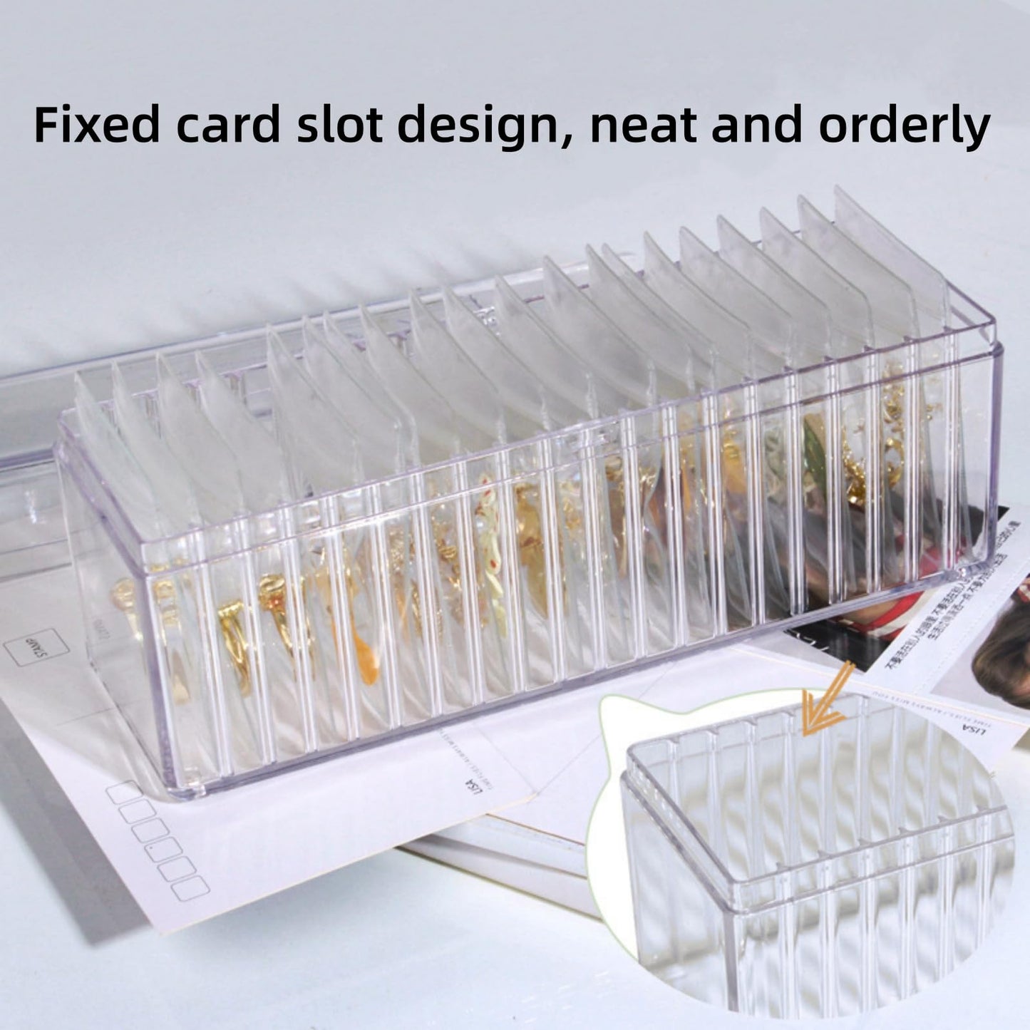 Acrylic Jewelry Box Organizer with 20 Portable Anti Tarnish Jewelry Bags, Acrylic Jewelry Organizers and Storage, Clear Jewelry Organizer Holder…