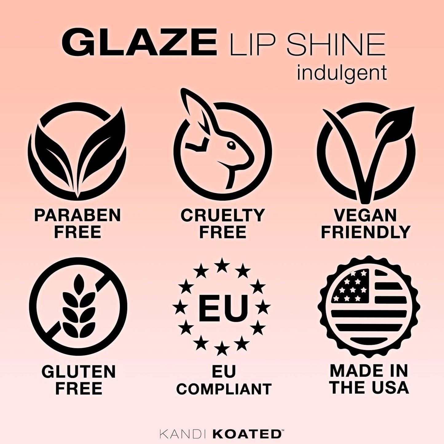Kandi Koated Glaze Illuminating Lip Shine [Indulgent] Vegan Lip Gloss | Hydrating Lip Glaze with Paraben-Free, Cruelty-Free Formula, Sheer Color |