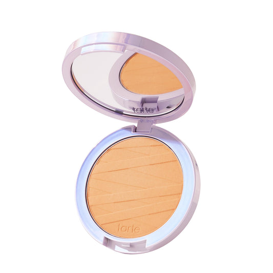 tarte face tape pressed powder - Medium-Coverage Waterproof Powder, Hyaluronic Acid & Peptides to Smooth & Set Makeup, Lightweight, Vegan & Cruelty-Free, full size, 34S medium sand