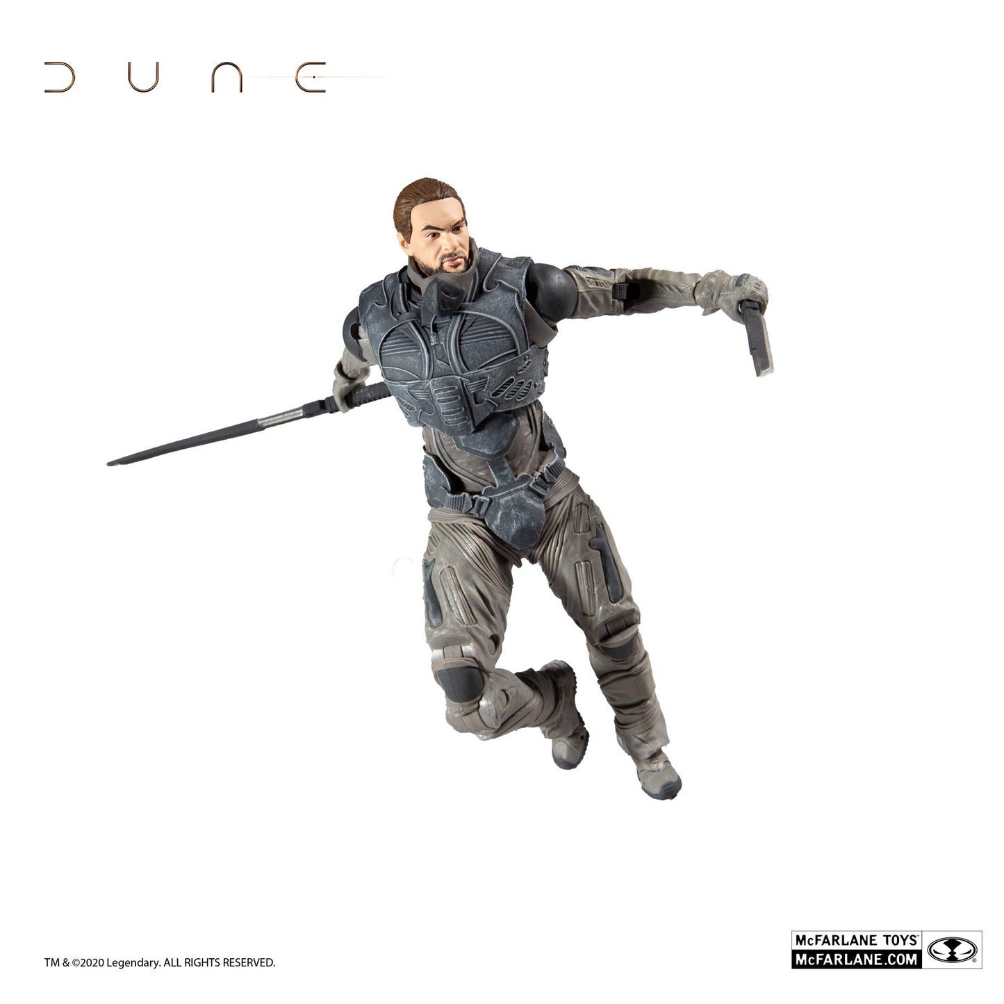 McFarlane Toys Dune Duncan Idaho 7-inch Action Figure with Build-A Glossu ‘Beast’ Rabban Figure Parts, Multicolor