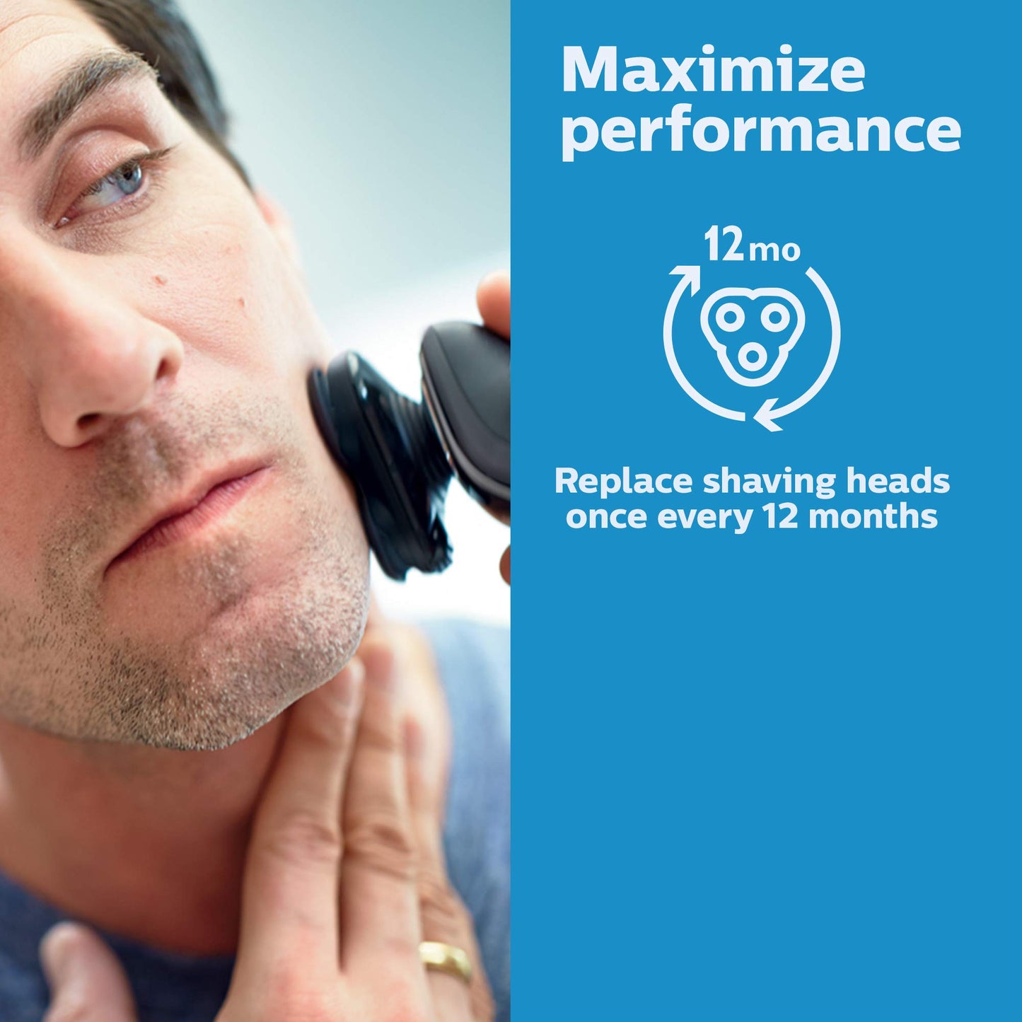 Philips Norelco SH50/52 Genuine Shaving Heads, Compatible with Philips Norelco Shavers Series 5000 and 6000, Powerful Performance, Self-Sharpening, 3 Beauty and Personal Care Norelco
