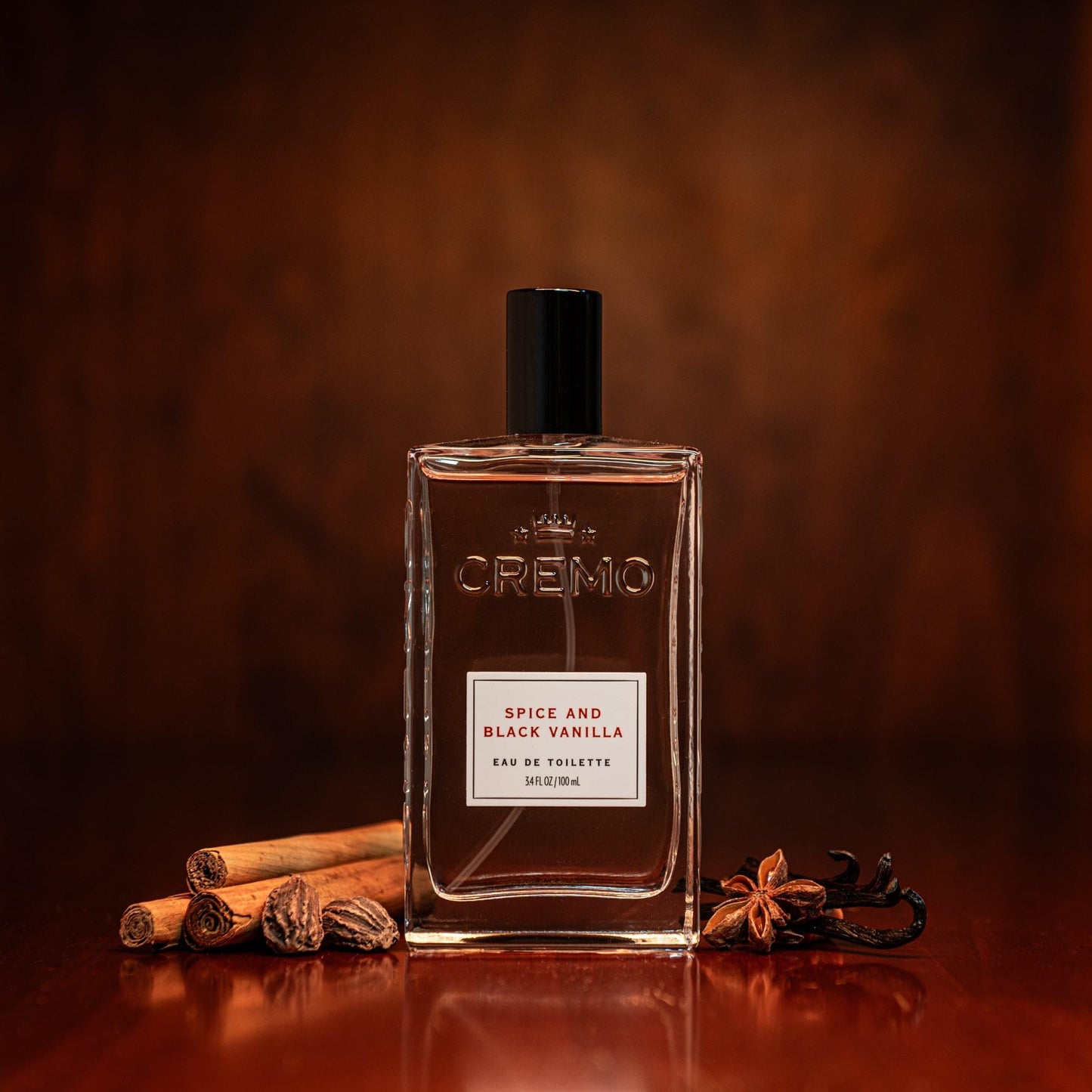 Cremo Cologne For Men - Spice & Black Vanilla Mens Cologne Spray, An Explosion of Vibrant Spices, Dark Woods and Black Vanilla, Multi-Layered