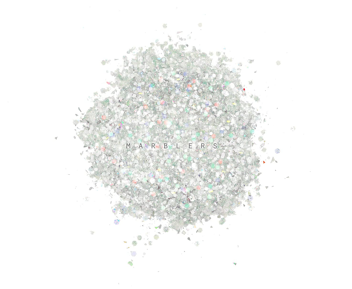 MARBLERS Holographic Glitter [Mixed Silver] 1.5oz (42g) | Chunky | Non-Toxic, Vegan, Cruelty-Free | Face, Body, Eyeshadow, Hair, Festival, Party