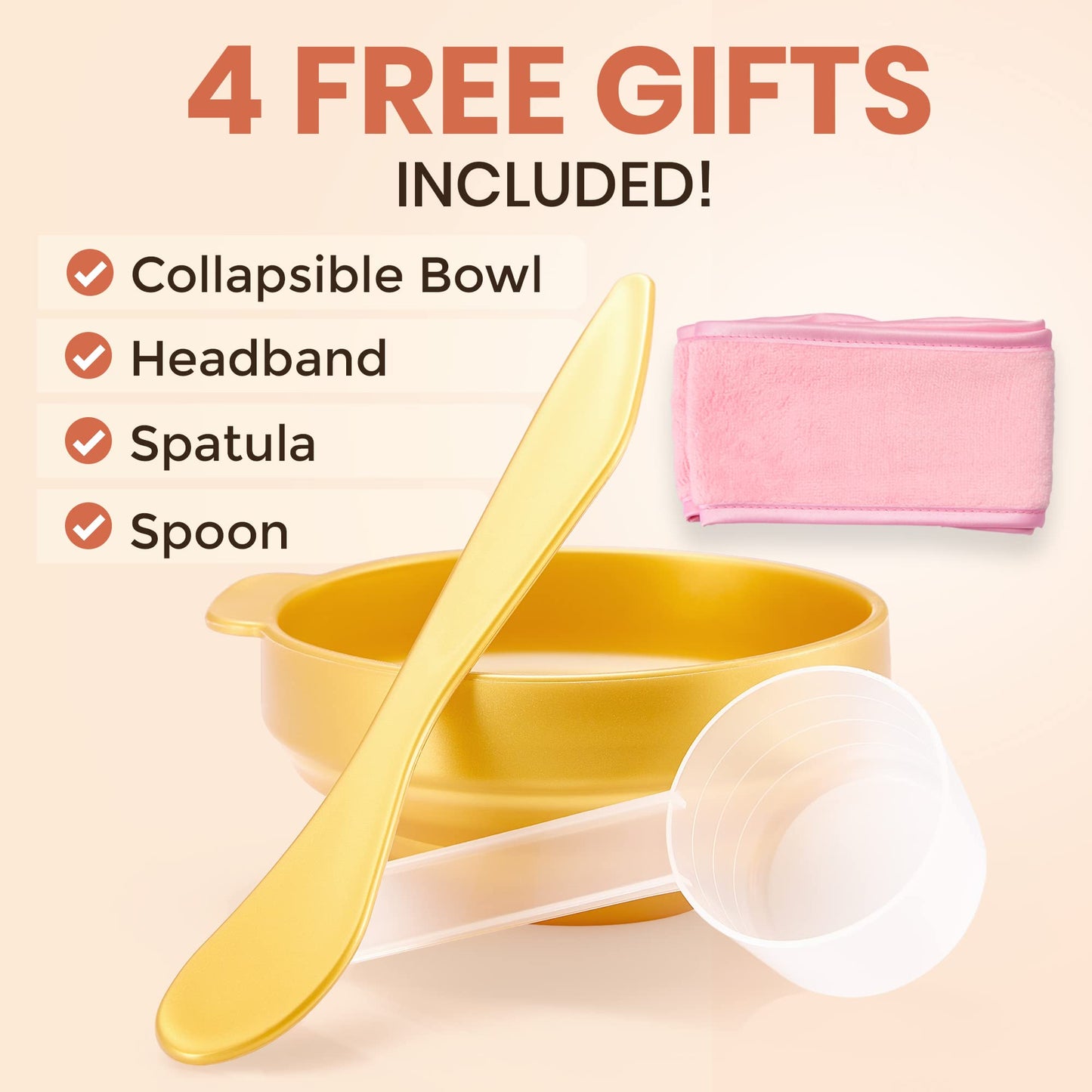 Peel-Off Jelly Mask Premium Modeling "Rubber Mask" Spa Set - 10 Treatments (24k Gold, Lavender, Kiwi, Peppermint, Egyptian Rose, Matcha, Chamomile