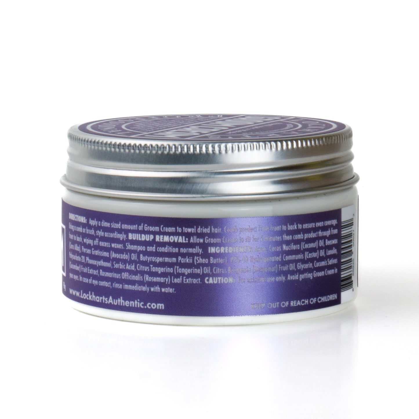 Lockhart’s Professional Groom Cream - Multi-Use Hair, Beard & Skin Cream - Light Hold, Natural/High Shine - Degreases Pomade Buildup, Conditions