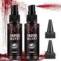 Halloween Fake Blood Spray, Washable Fake Blood Makeup Kit, Halloween Realistic Fake Blood, Perfect for Vampire Makeup, Clown & Sfx & Cosplay & Zombie
